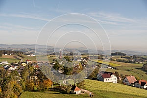 Autumn landscape - townscape and view