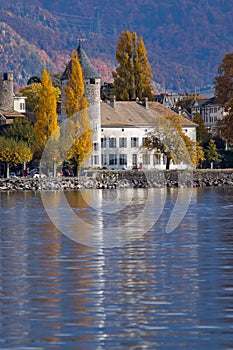 Autumn Landscape of Vevey, Switzerland