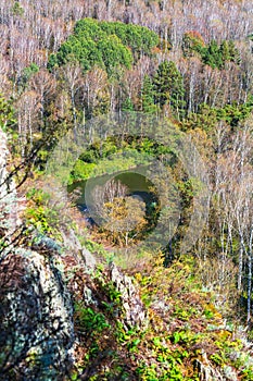 Autumn landscape. View from the rocks on the river Berd