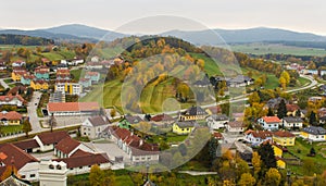 Autumn landscape of Weitra, Austria