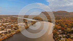 Autumn landscapes near a the large Richelieu river