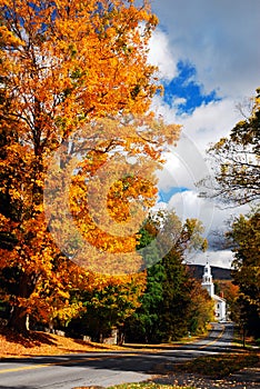 An autumn Lane in New England