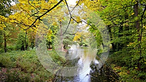 Autumn in Lazienki Park in Warsaw, Poland