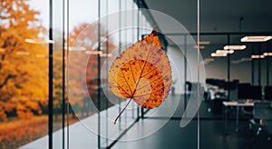 Autumn Leaf Reflection
