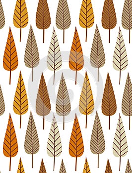 Autumn leaf seamless pattern