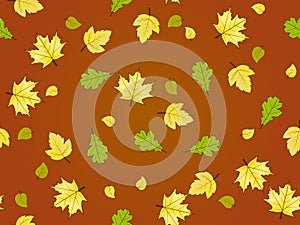 Autumn leaf seamless pattern