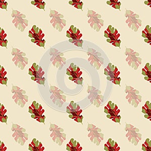 Autumn leaf seamless pattern design illustration