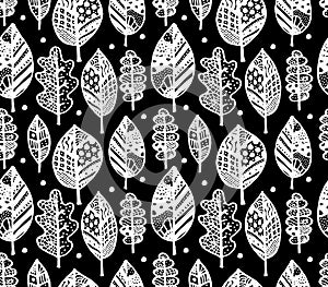 Autumn leaf, seamless pattern for your design