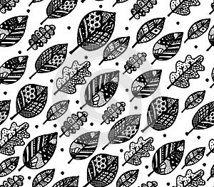 Autumn leaf, seamless pattern for your design