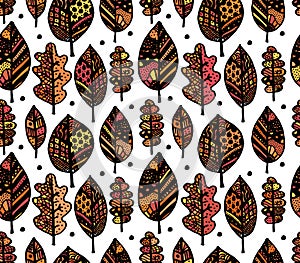 Autumn leaf, seamless pattern for your design