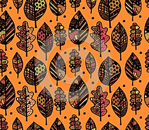 Autumn leaf, seamless pattern for your design