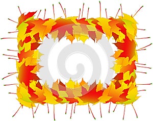 Autumn leafs frame