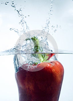 red bell pepper splash
