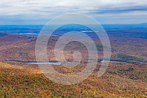 Autumn leave view from Mont Orford