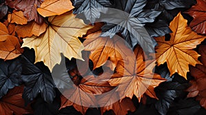 autumn leaves background, --ar 16:9 --stylize 750 --v 5.2, AI generate