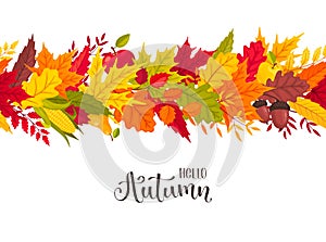 Autumn leaves composition