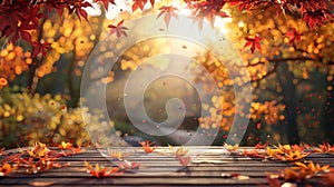 The Autumn Leaves Fall.AI generated image