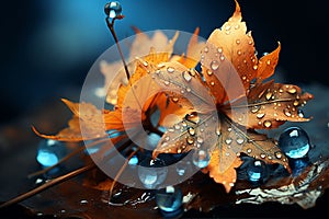 Autumn leaves. Fall colors. Seasonal fallen leaves. Red, orange, gold colorful background wallpaper.