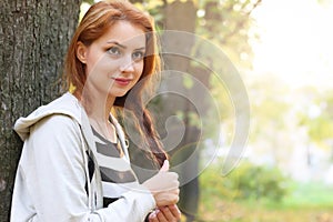 Autumn leaves girl book casual