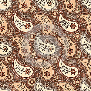 Autumn leaves, paisley pattern