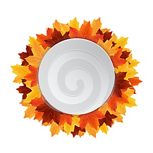 Autumn leaves sale circle label