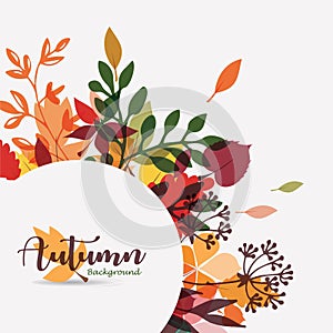 Autumn leaves stylized background