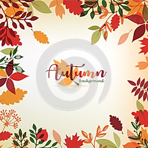 Autumn leaves stylized background