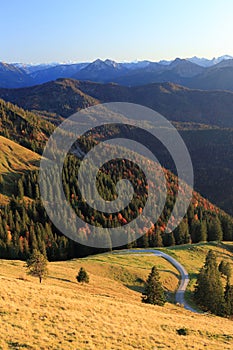 Autumn light in the bavarian mountains