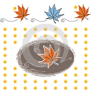 Autumn maple leaves pattern