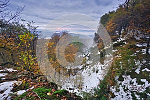 Autumn morning from Biely Kamen in Vtacnik mountains