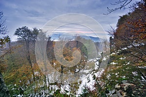 Autumn morning from Biely Kamen in Vtacnik mountains