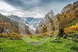 Autumn mountain landscape photo