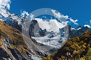 Autumn mountain landscape in the Caucasus mountains photo