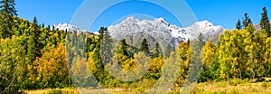 Autumn mountain landscape panorama