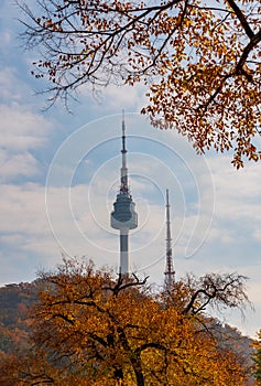 Autumn of Namsan Tower in Seoul,South Korea