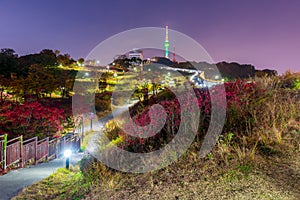 Autumn of Namsan Tower in Seoul,South Korea