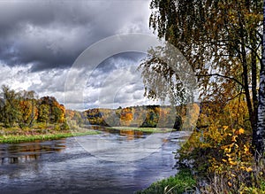 Autumn near Neris river.