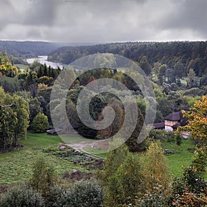 Autumn in a Neris regional park of a Lithuania