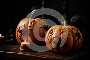 Autumn night party: spooky halloween decor