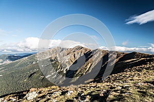 Autumn Nizke Tatry mountains from Polana hill in Slovakia