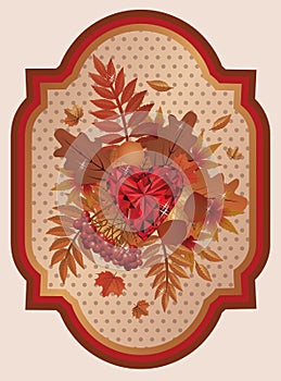 Autumn old background, vector