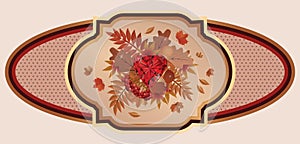 Autumn old banner, vector