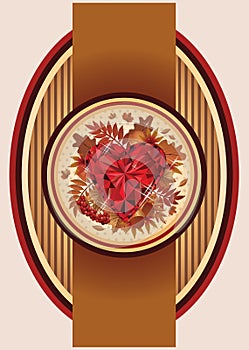 Autumn old banner, vector