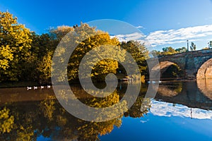 Autumn - Old bridge in autumn