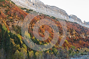 The Autumn in the Ordesa Valley Ordesa National Park - Monte Perdido