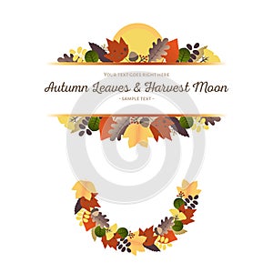 Autumn Ornaments - Leaves and Harvest Moon (1)