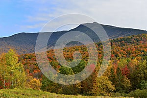 Autumn over Mount Mansfield in Vermont