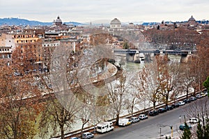 Autumn panorama of Rome from Aventine Hill photo