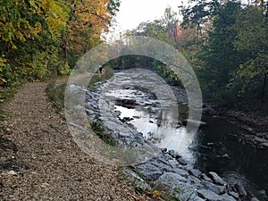 Autumn park in Canada at day time