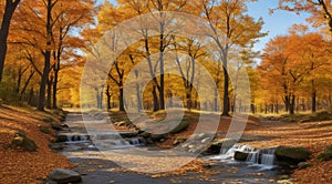 autumn in the park, fall colors in the park, autumn scene in the park, golden autumn seasone